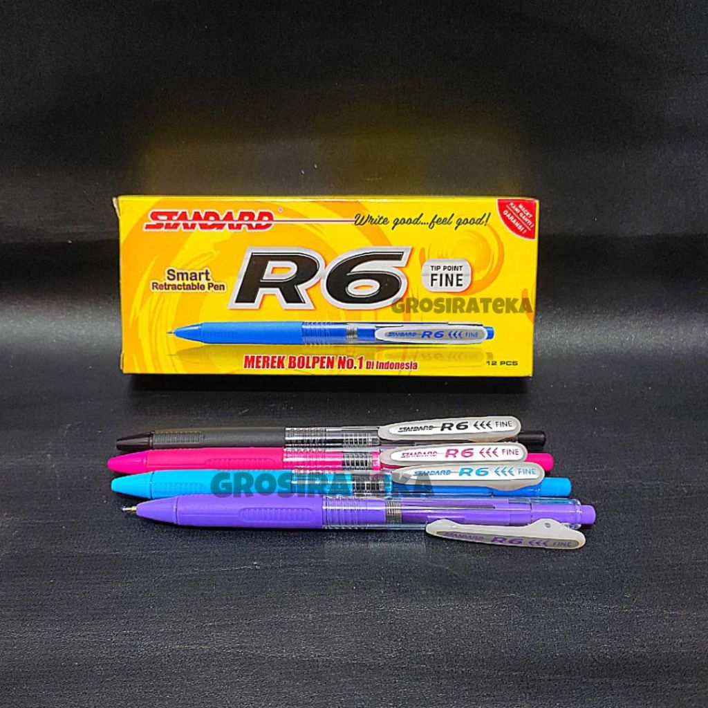Jual BALLPOINT, BOLPEN, POLPEN, PULPEN STANDARD KLIK R6 | Shopee Indonesia