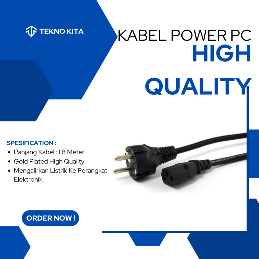 Jual PROMO KABEL POWER PC HIGH QUALITY R-ONE KABEL POWER CPU HQ MURAH ...