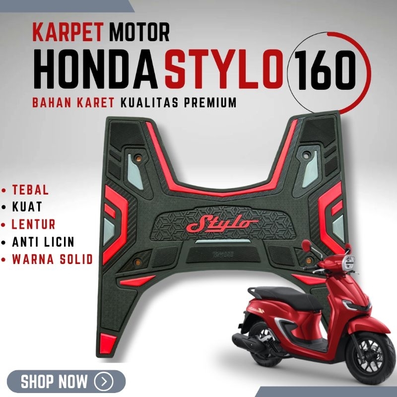 Jual PIJAKAN MOTOR HONDA STYLO 160 KARPET HONDA STYLO 160 ALAS KAKI ...