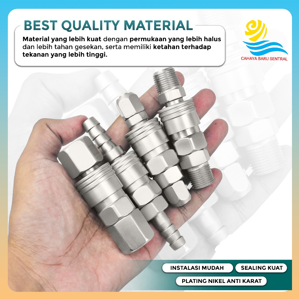 Jual One Touch Quick Coupler - Sambungan Kopel Kompresor - Quick ...