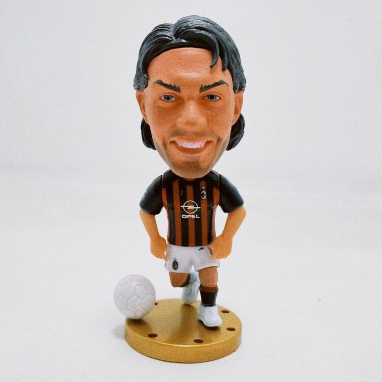 PAOLO MALDINI MILAN AC # 166 CALCIO 94 EUROFLASH FIGURINE RARE TOPLOADER MINT