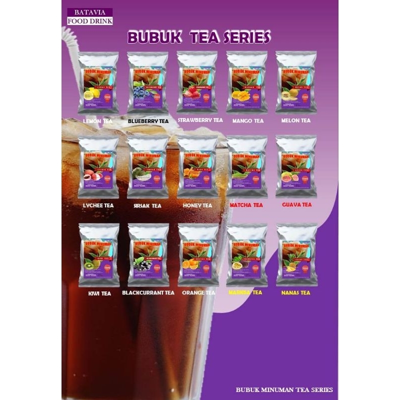 Jual BUBUK MINUMAN TEA SERIES 1KG/1000GRAM VARIAN RASA/SERBUK MINUMAN ...