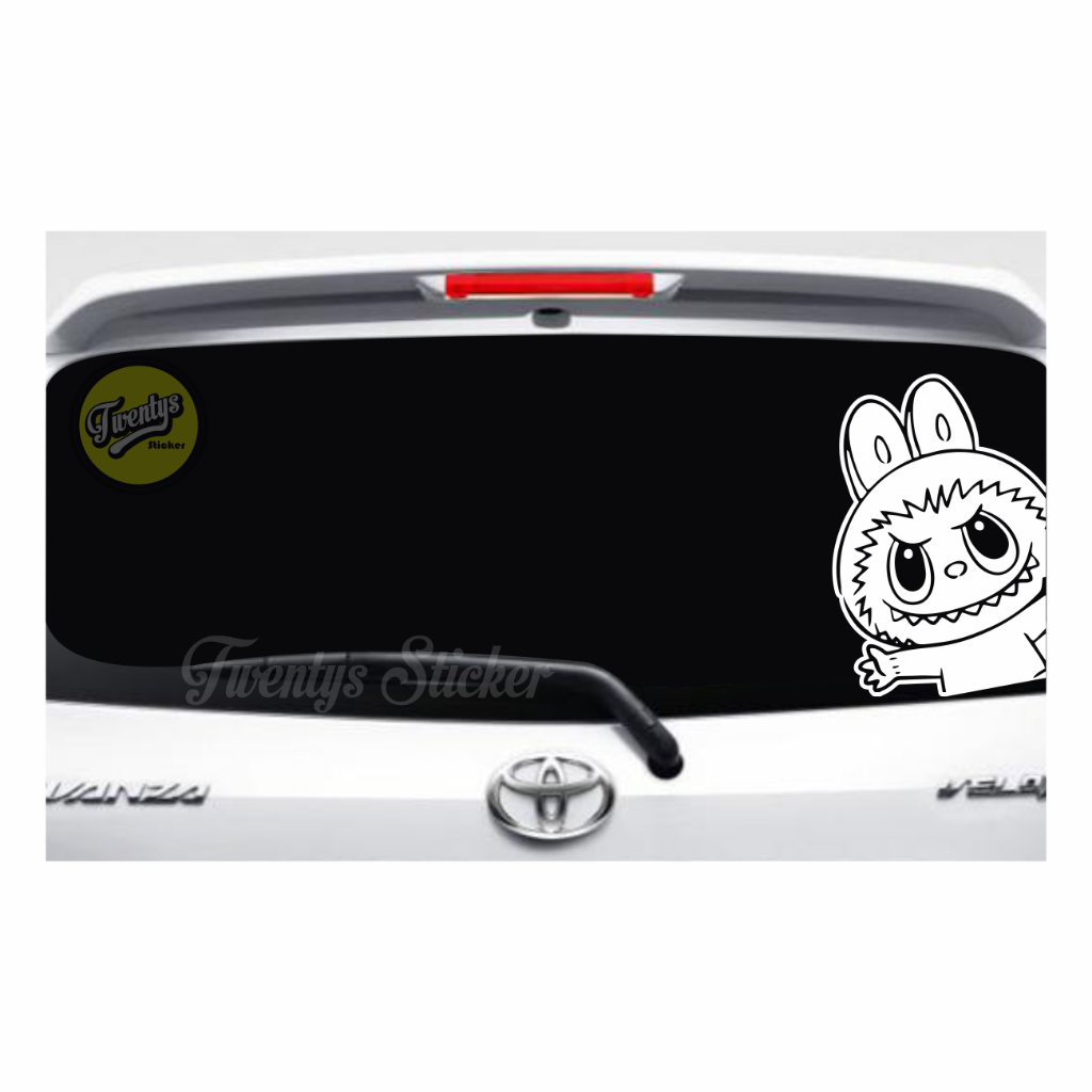 Jual STIKER LABUBU CUTTING STICKER STIKER KACA MOBIL BELAKANG | Shopee ...
