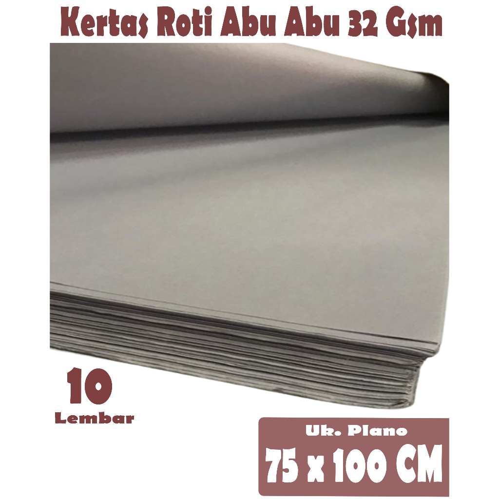 Jual KERTAS ROTI / BAKING PAPER / KERTAS ROTI ABU ABU 32 GSM UKURAN ...