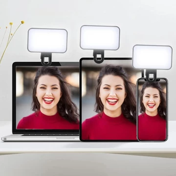 Lampu Jepit Selfie Portable Mini Fill Light Live Streaming Video Call Universal