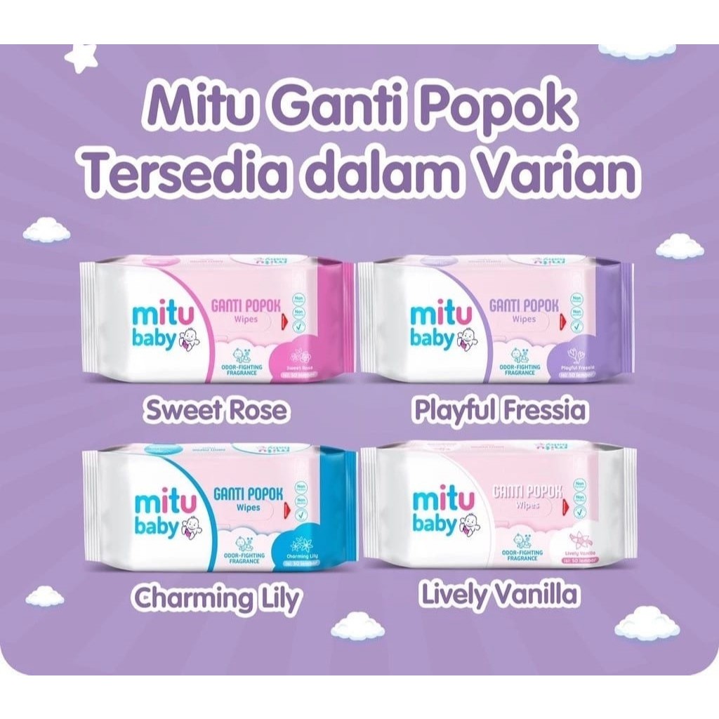 Jual Mitu Baby Tisu Basah Ganti Popok (Beli 1 Gratis 1) | Shopee Indonesia