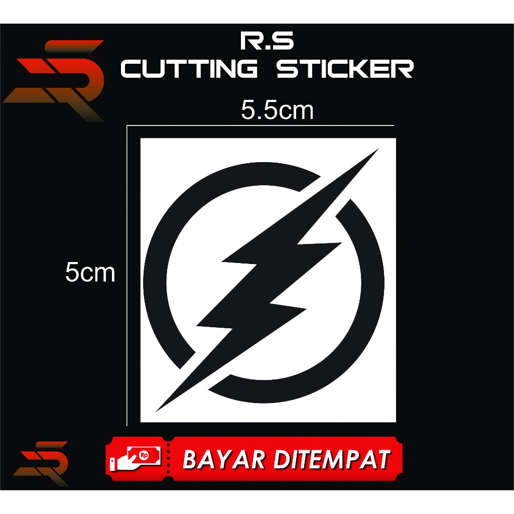 Jual STICKER STIKER CUTTING VIRAL PETIR BULAT HALILINTAR BULAT BLEDEK ...