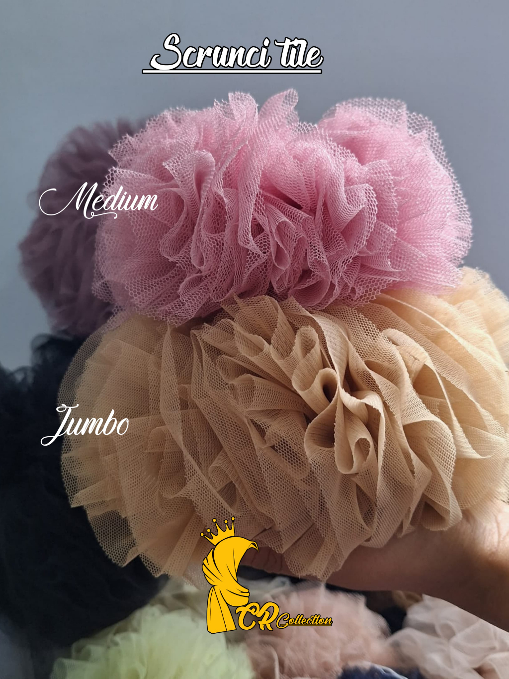 Jual scrunchie tile jumbo/ikat rambut tile jumbo/cepol tile jumbo/cepol ...