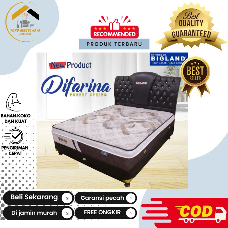 Jual PROMO matras spring bed difarina bay bigland murah toko mebel jaya ...