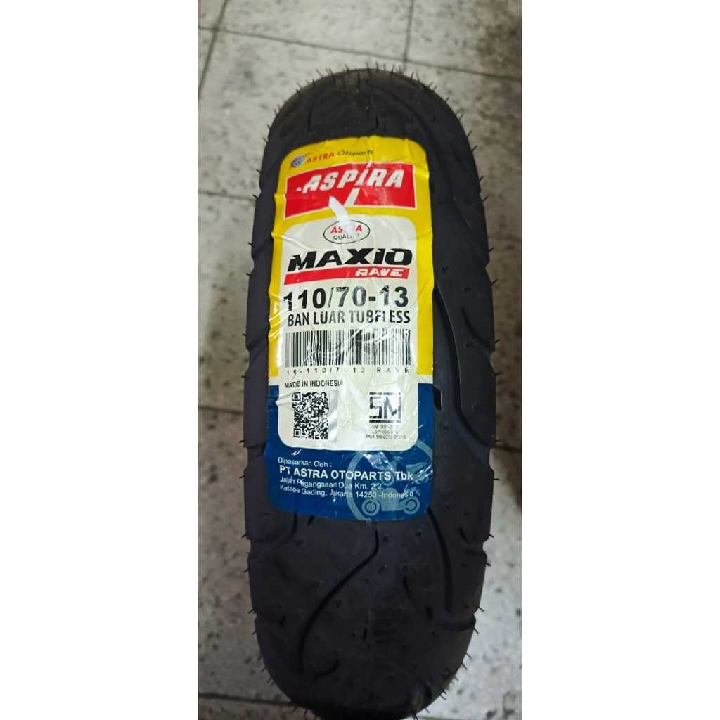 Jual BAN LUAR N MAX TUBLESS ASPIRA MAXIO RAVE DEPAN 110/70-13 BELAKANG ...