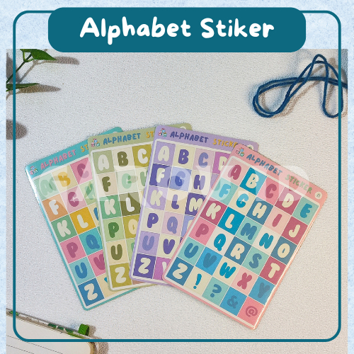 Jual Alphabet Stickers / stiker huruf / stiker abc / stiker lucu ...