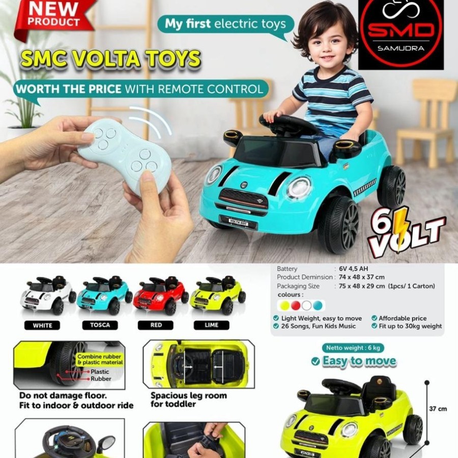 Jual TERMURAH MOBIL AKI MAINAN ANAK MOBIL AKI MINI COOPER VOLTA 5011 ...
