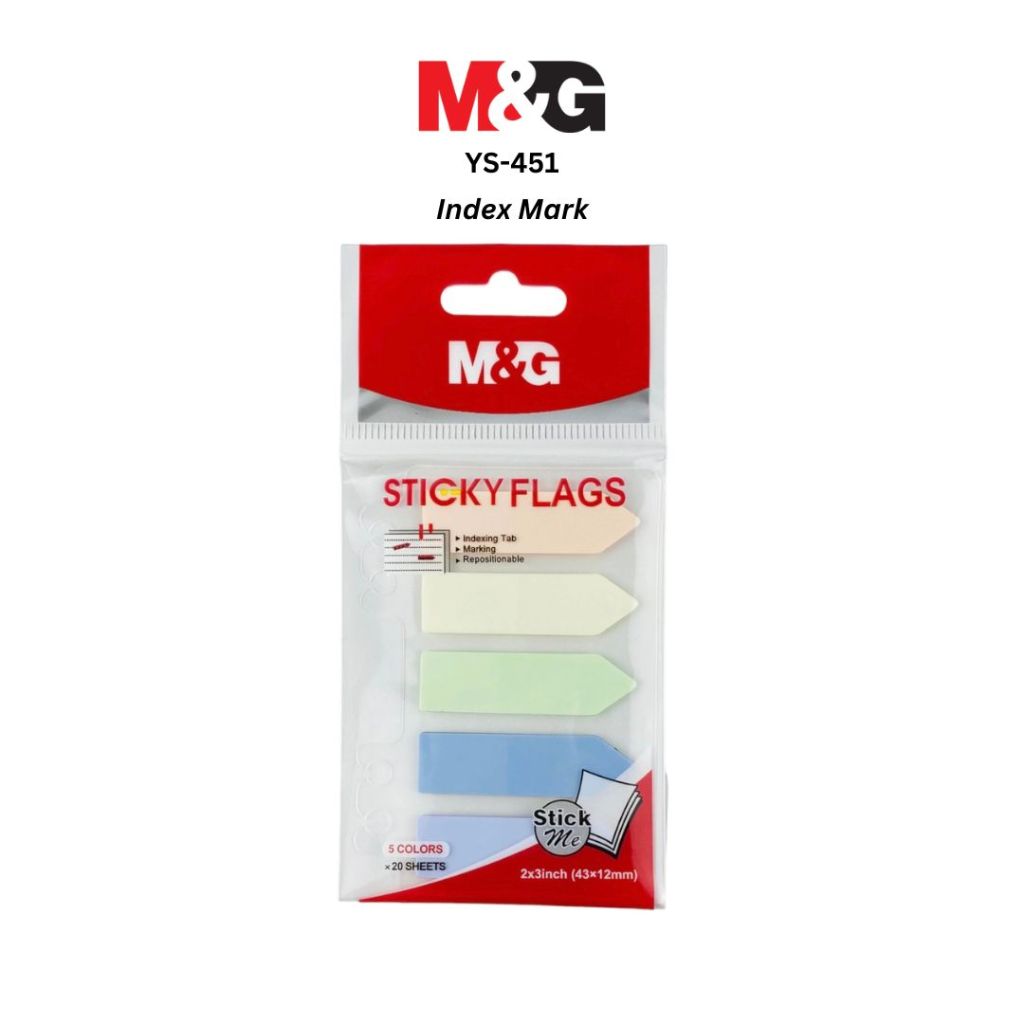 Jual Sticky Flags Pastel Color M&G YS-451 Indexing Tab Marking ...