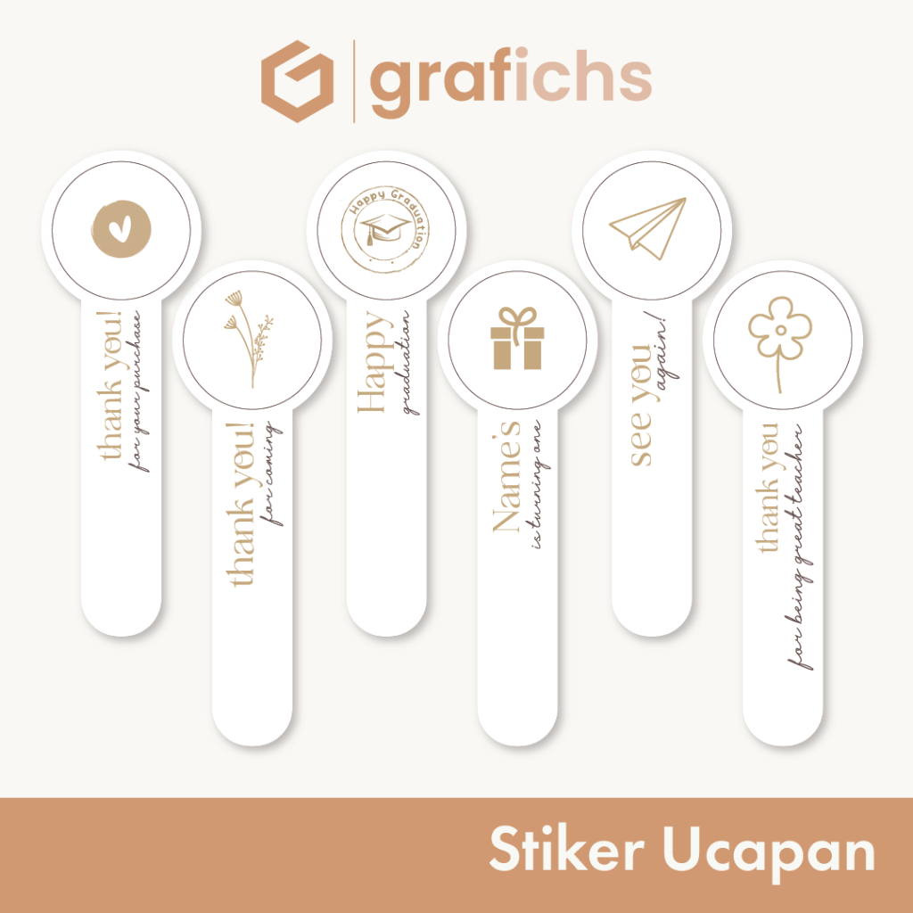 Jual [10 pcs] Stiker Label Ucapan GISU31-36 by Grafichs | Shopee Indonesia