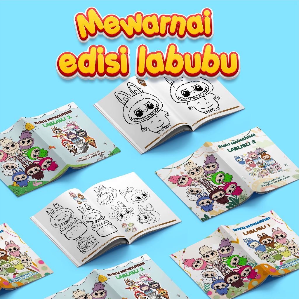 Jual Buku Mewarnai Edisi LABUBU - buku mewarnai coloring book | Shopee