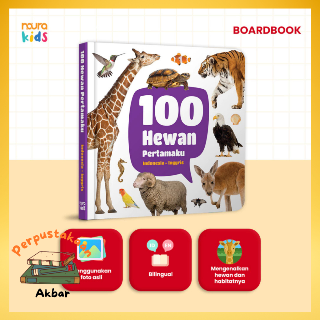 Jual Buku Anak - 100 Hewan Pertamaku - Bilingual Indonesia -Inggris ...