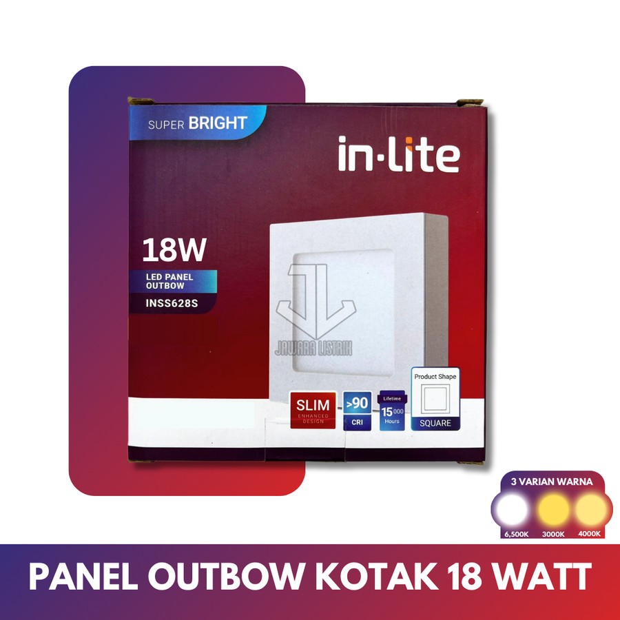 Jual IN-LITE LED PANEL INLITE 18W 18 W WATT KOTAK OUTBOW INSS626S ...