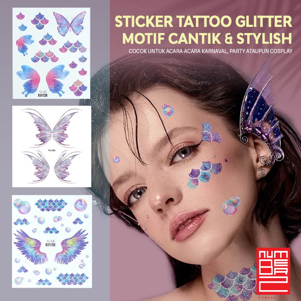 Jual Lagi murah Sticker stiker tattoo wanita pria girls berwarna ...