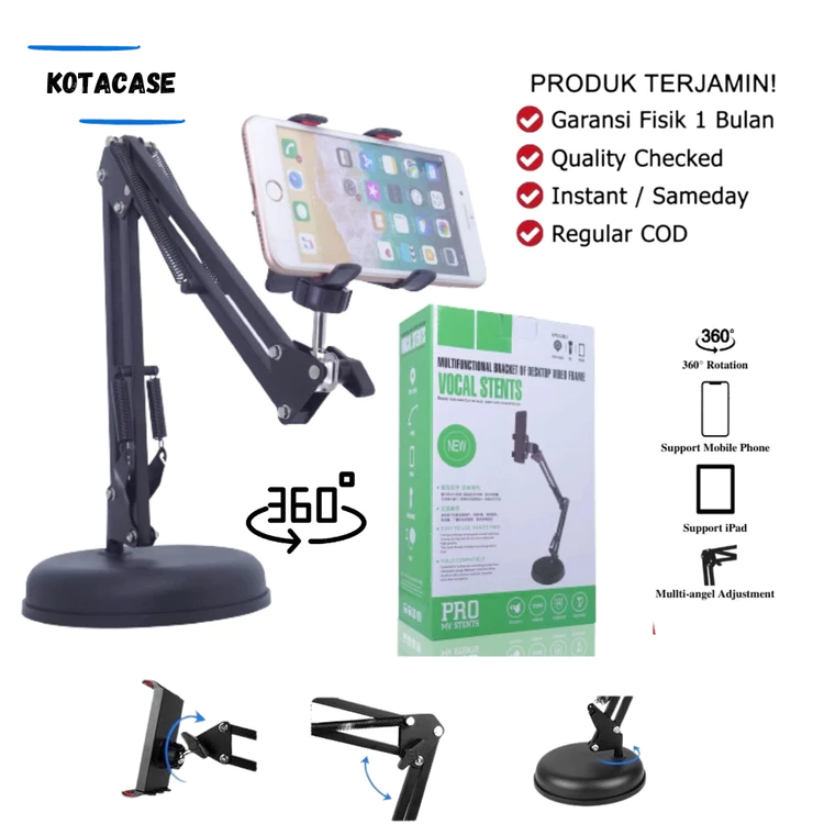 Stand Holder HP Meja Broadcast Streaming