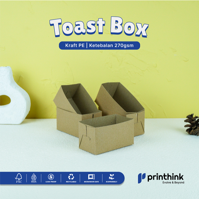Jual Toast Box Polos Kraft Coklat | Dus Roti Bakar / Sandwich | Food ...