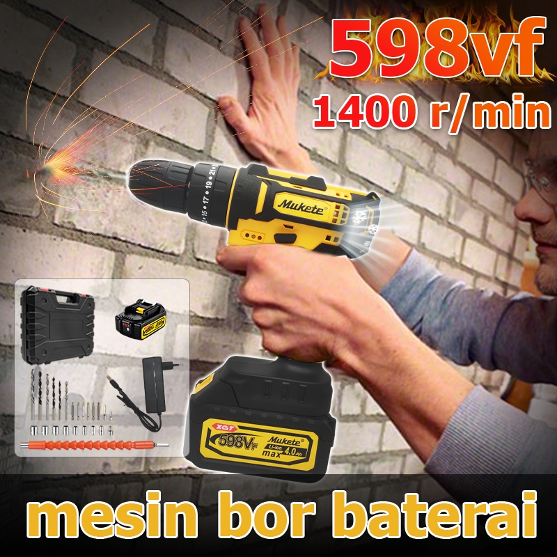 Jual 398V/598V bor listrik bor impact baterai mesin bor listrik mesin