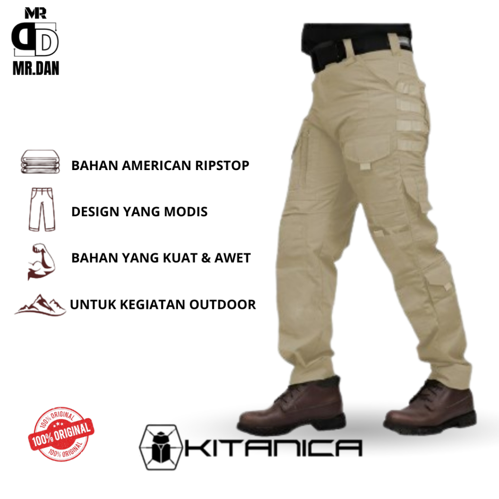 Jual Celana Cargo Panjang Pria Kitanica Hijau Army Under Armour