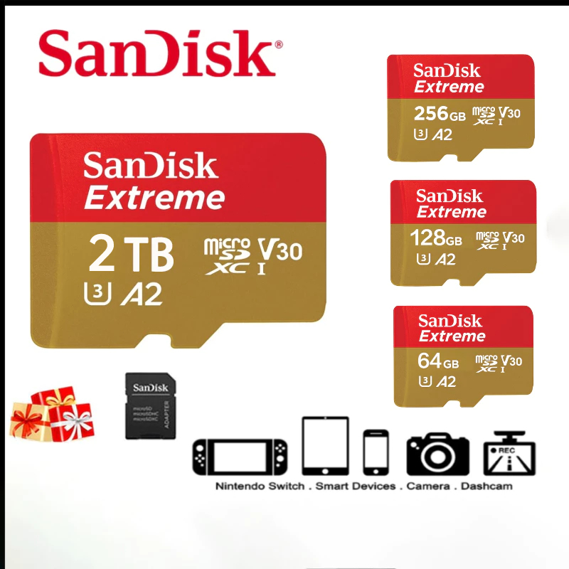 Jual SanDisk Extreme Micro SD card 32GB 64GB 128GB 256GB 512GB 1TB 2TB