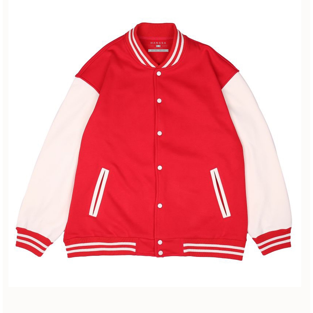 Jual HANASA Custom Logo Jacket Varsity Wanita Unisex Bomber