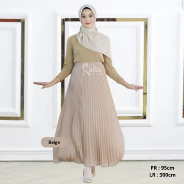 Rok Plisket Ceruty Babydoll Full Puring Premium Raisa Hijab