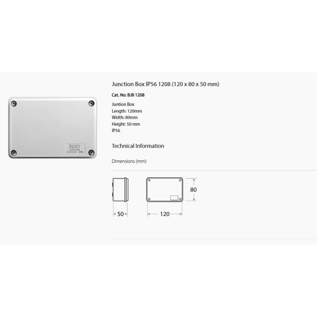 Jual Junction Box BOSS 120x80x50 - BJB1208 DORADOOS DORADOS DORADUS ...