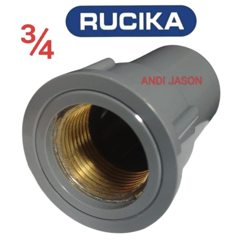 Jual F SOK SOCKET DRAT DALAM KUNINGAN AW RUCIKA 3/4 INCI PVC F SOK ¾ ...