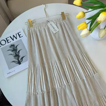 Rok Plisket Premium Rok Plisket Payung Basic Wanita Panjang Long Skirt