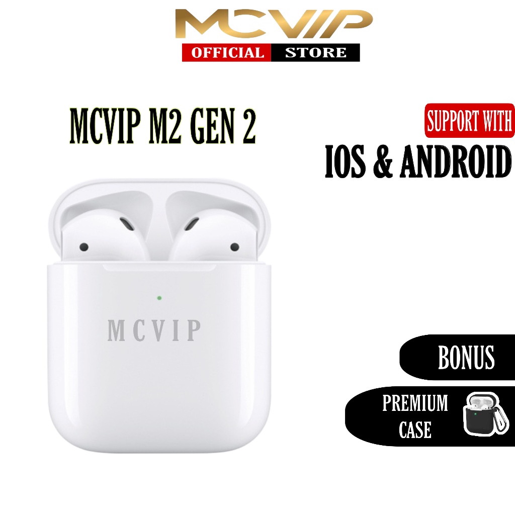Jual MCVIP M2 Gen 2 TWS With Wireless Charging Case Earphone Headset ...