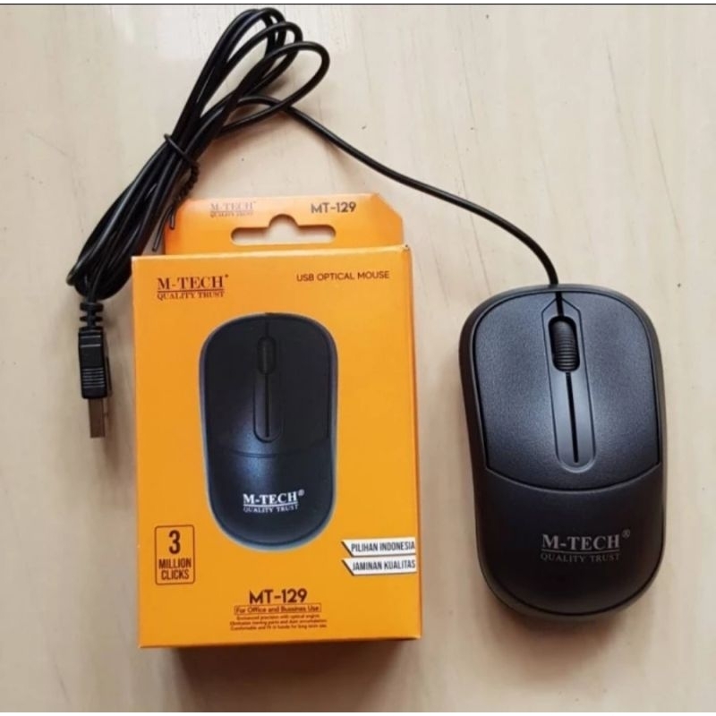 Jual mouse mtech usb 129 optical mouse standar | Shopee Indonesia
