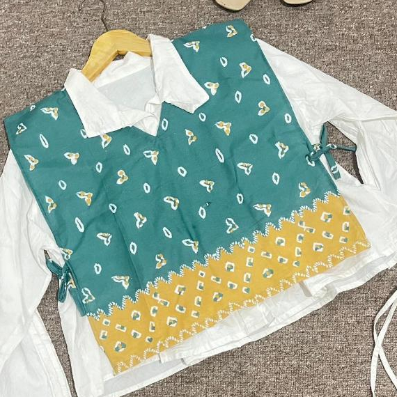 Jual VIVILOOKS-VEST BATIK PATTERN PREMIUM MODERN ETNIK KATUN OUTER ...
