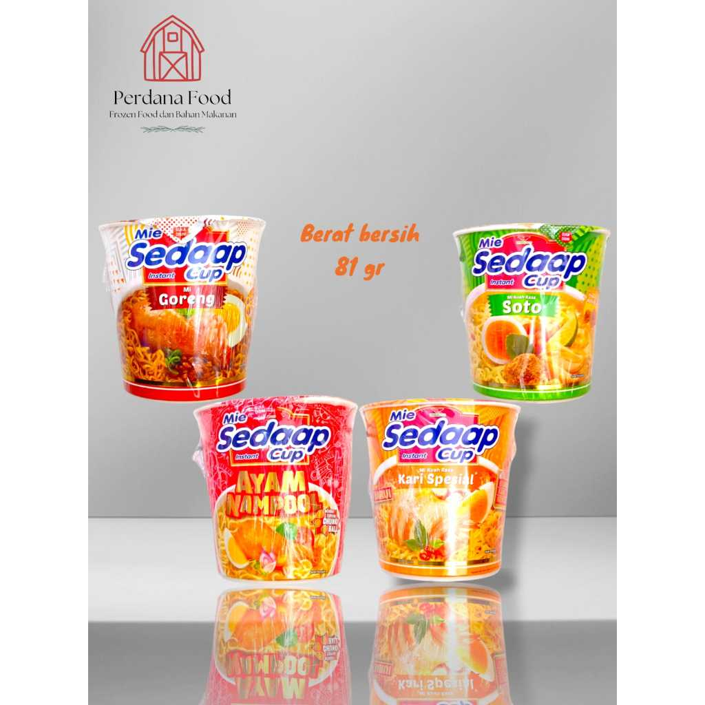 Jual Sedaap Mie Instan Cup Kari Spesial 81 gr/ Mie Goreng 81 gr/Ayam ...