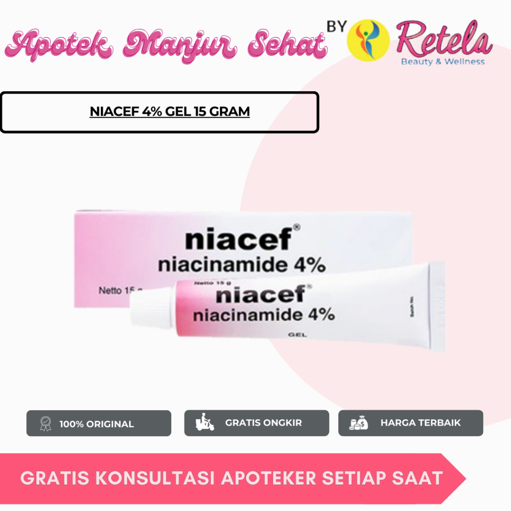 Jual NIACEF 4% GEL 15 GRAM/ NIACINAMIDE | Shopee Indonesia