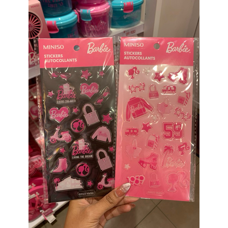 Jual Miniso Barbie Collection Expoxy Stickers (2 Assorted Models ...