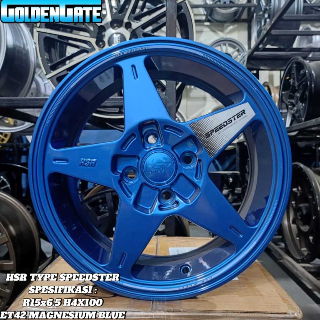 Jual Velg racing hsr ring 15 pcd 4x100 hsr speedster lebar 6.5 et42 ...