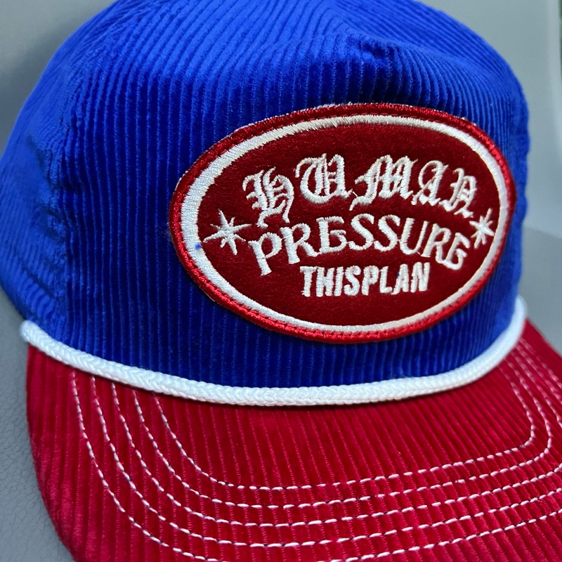 Jual Topi Ropehat Corduroy Blue Red Pressure Thisplan | Shopee Indonesia