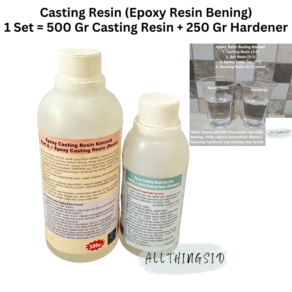 Jual Epoxy Resin Bening 750 Gram - Epoxy Resin Bening 500 Gram ...