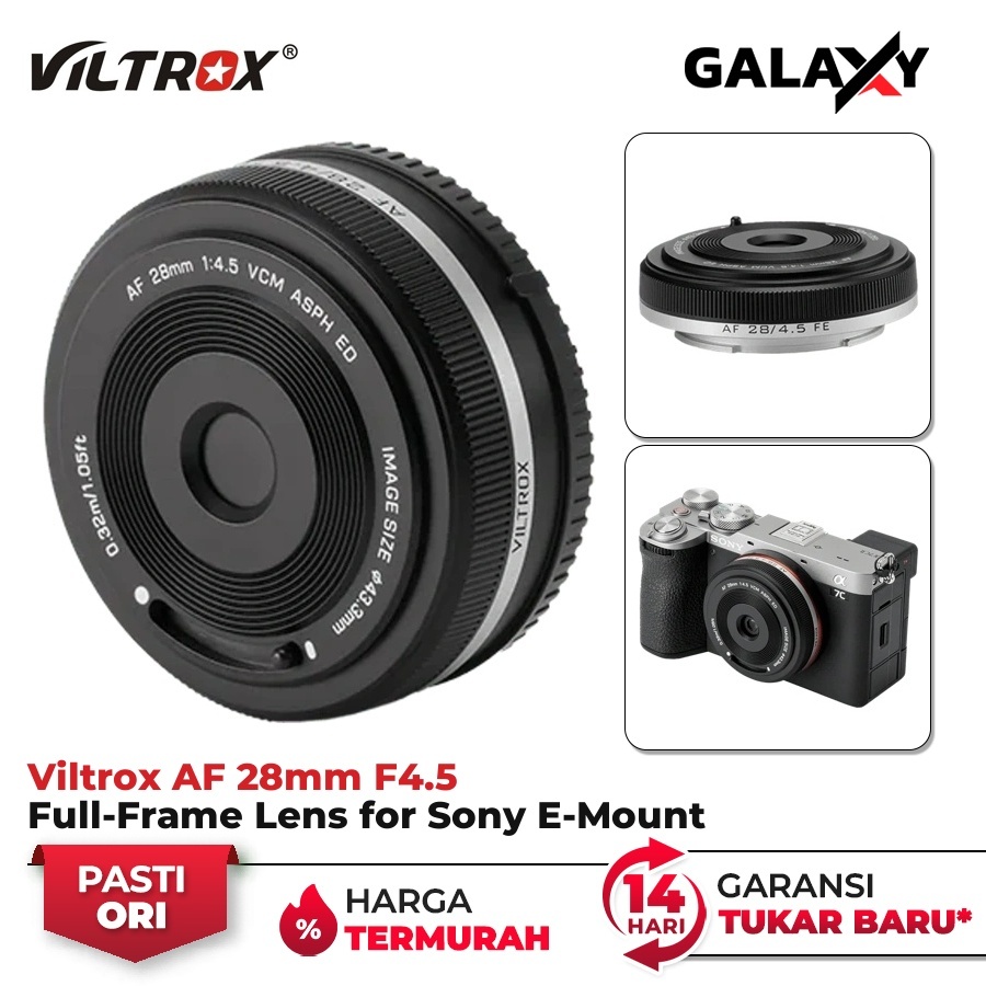 Viltrox AF 28mm F/4.5 XF – Objectif Pancake Ultra-Compact Autofocus Pour Fujifilm X, Idéal Pour X-T5, X-H2, X-T50, X-S20 – Léger 60g Seulement !