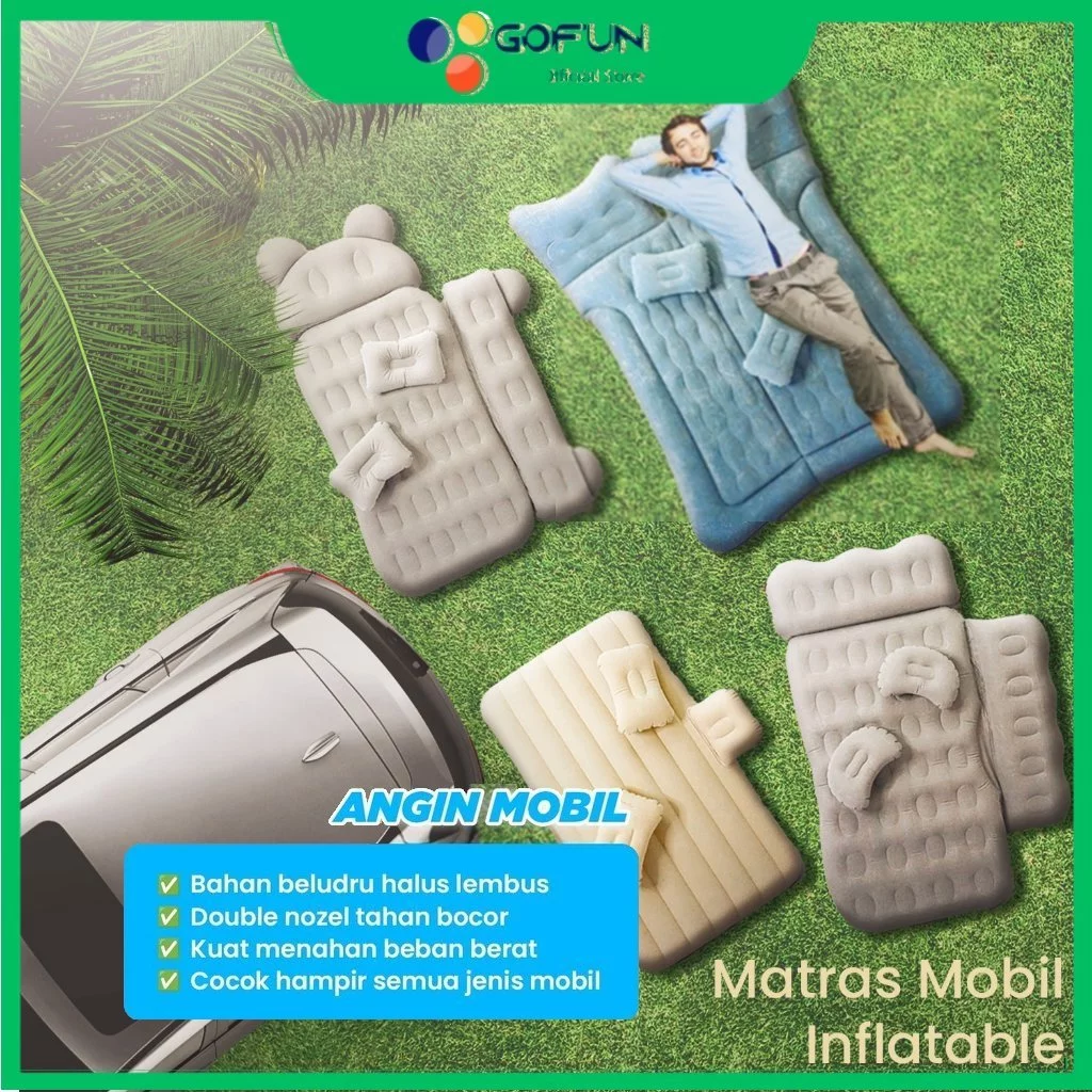 Matras kasur angin mobil pompa tiup indoor outdoor set car matress inflatable