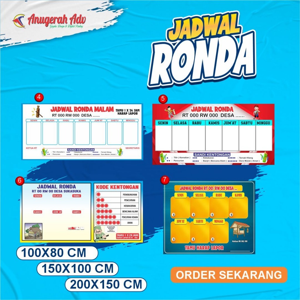 Jual BANNER JADWAL RONDA | Shopee Indonesia
