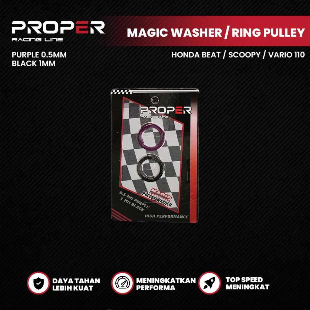 Jual Proper Racing Line Magic Washer Ring Pulley CVT Honda Beat Scoopy ...