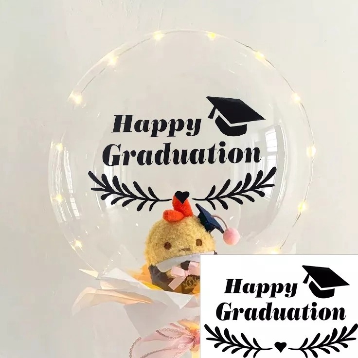 Jual ORDER SAJA GAN Stiker Balon PVC Huruf Abjad Sticker Balon bening ...
