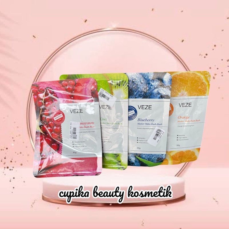 u,px}[min 3] VEZE ROREC sheet mask bpom - maskr wajah tisu cerah lembab dan halus di kulit