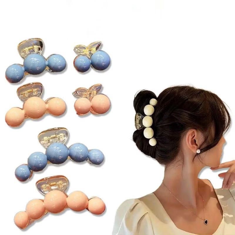 Jual Jepit Rambut Motif Mutiara Besar 5 Bulatan Korea Premium Jedai ...