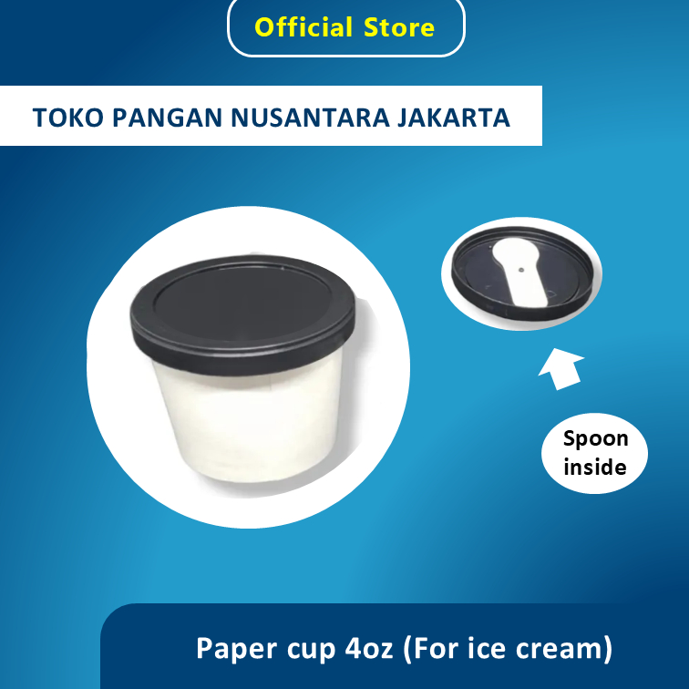 Jual Paper cup ice cream 4oz (spoon inside) | Shopee Indonesia