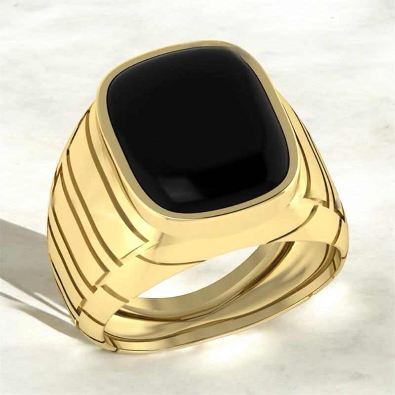 Jual Cincin Titanium Anti Karat MOTIONARTE STUDIO DESTRO GOLD | Shopee ...